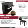 seiler de luxe 112 noir laqué piano droit