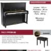 pleyel 131 noir laqué piano droit |pack premium gratuit|