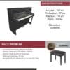 yamaha mp 90t noir laqué piano droit |pack premium gratuit|