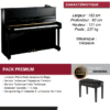 yamaha b3 sc2 silencieux noir laqué piano droit pack gratuit