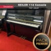 seiler 114 console noir laqué piano droit |pack premium gratuit|