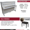 yamaha lu 201c blanc laqué piano droit |pack premium gratuit|