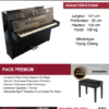 young chang modèle étude noir laqué piano droit pack gratuit